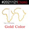 7CM/9CM Outline Africa Map Big Earrings Exaggerate Earring African Jewelry Traditional Ethnic Hyperbole Earrings #201121