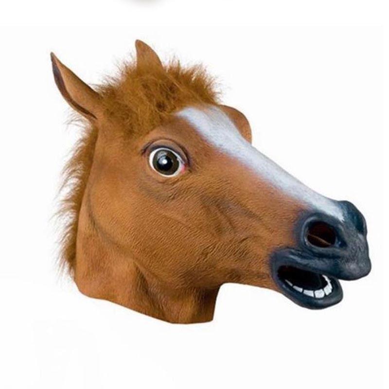 Unicorn Halloween Horse Head Mask Latex Headgear  Horror Costume Props Dance