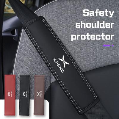 2Pcs Car Seat Belt Nappa Leather Safety Belt Shoulder Covers For Xpeng P7/P7i/P5/G3/G3i/G6/G9/X9/MONA M03 Car Accessories 2026