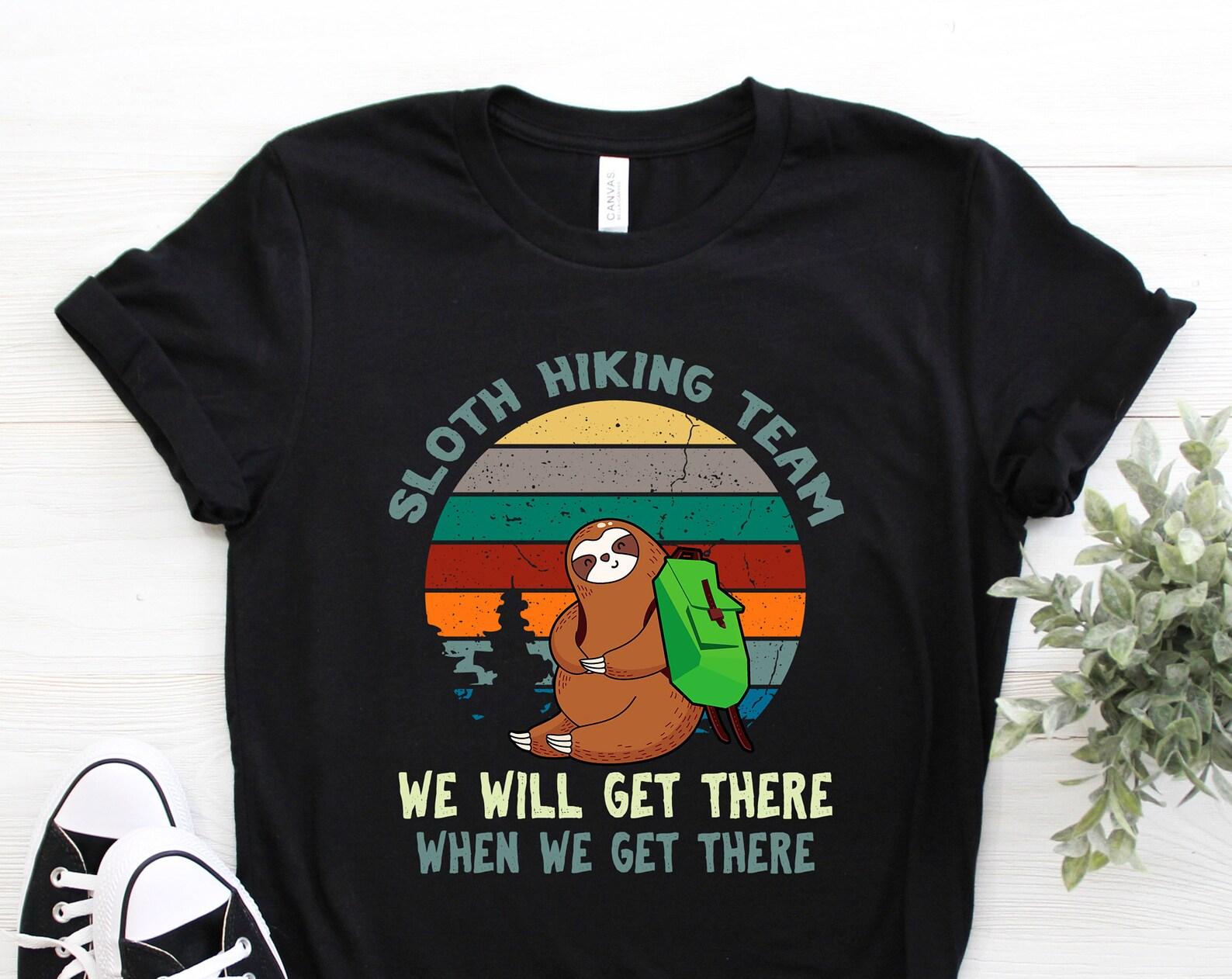 Funny Sloth Shirt, Baby Sloth Lover Tank Top, Cool Hiking Team Crop Tee, Cute Spirit Animal Shirts, Awesome Lazy Sloths Gifts Party Present 100