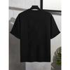 European sizes Teen and Middle School Youngsters Casual Short Sleeve T-Shirt with English Letter Print on Chest