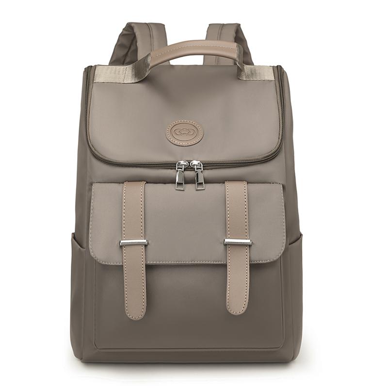 Backpack Women's Solid Color Schoolbag Large Capacity Backpack