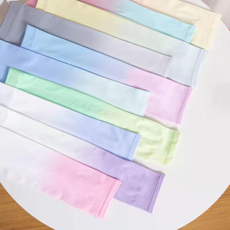 Gradient Color UV Protection Ice Silk Sleeves - Unisex Sun Protection Arm Guards