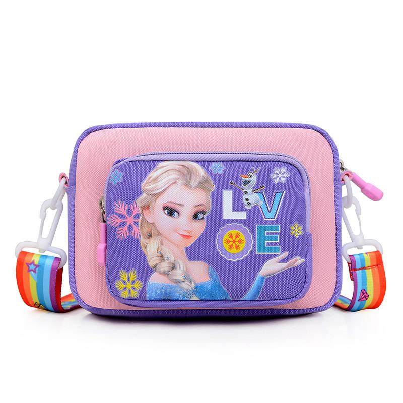 New Stylish Children's Shoulder Bag Cute Cartoon Crossbody Bag For Kids In Purple And Pink