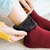 Women's Opaque Fleece Lined Crew Socks Winter Thick Velvet Warm Socks Soft Plush Ski Boots Floor Slippers for Snow And Cold Weather