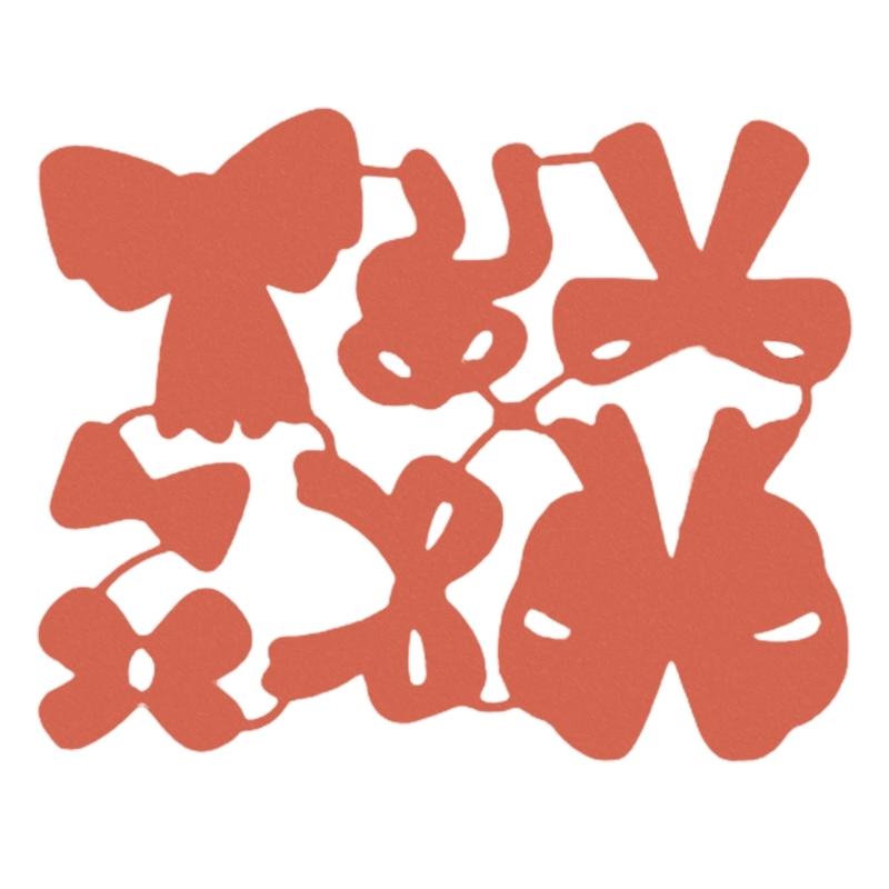 Knotted Bow Embossing Cutting Dies Knotted-Bow Die Cuts for Greeting Card Wedding Invitation Making Scrapbooking Album