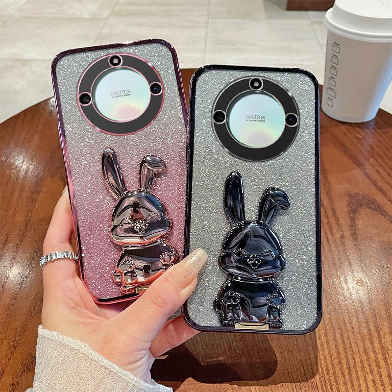 For Honor X40 5G Protective Case Cute Rabbit Anti-Scratch Kickstand Phone Cover