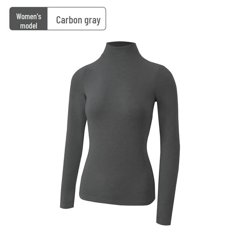 Women s Snowflake Velvet Semi-High Collar Thermal Top M