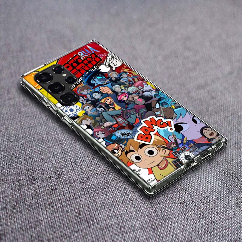 Scott Pilgrim Anime Phone Case For Samsung Galaxy S24 S23 S21 S20 FE S22 S26 Ultra S25 Edge S10 Plus Cover Clear TPU Capa Shell