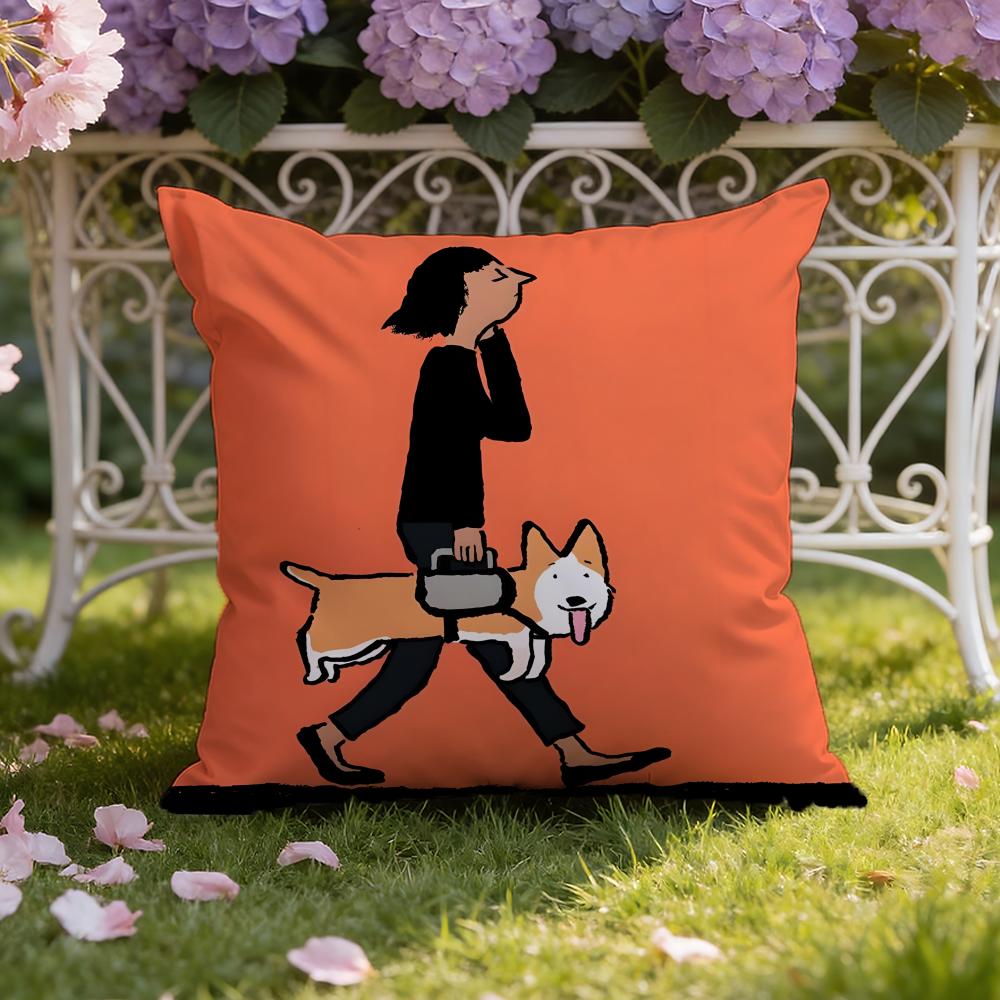 Ästhetische Kunst J-Jean-Jullien Kissenbezug Home & Auto Doppelszenen-Kissenbezug: Wendbar für höchsten Tragekomfort