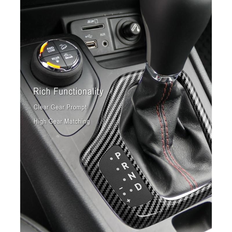 Car Replacement Shifting Lever Bezels Assembly With Integrated Wiring Harness Carbon Fiber Trim 5YD27XSAAA 5YD27LS5AA