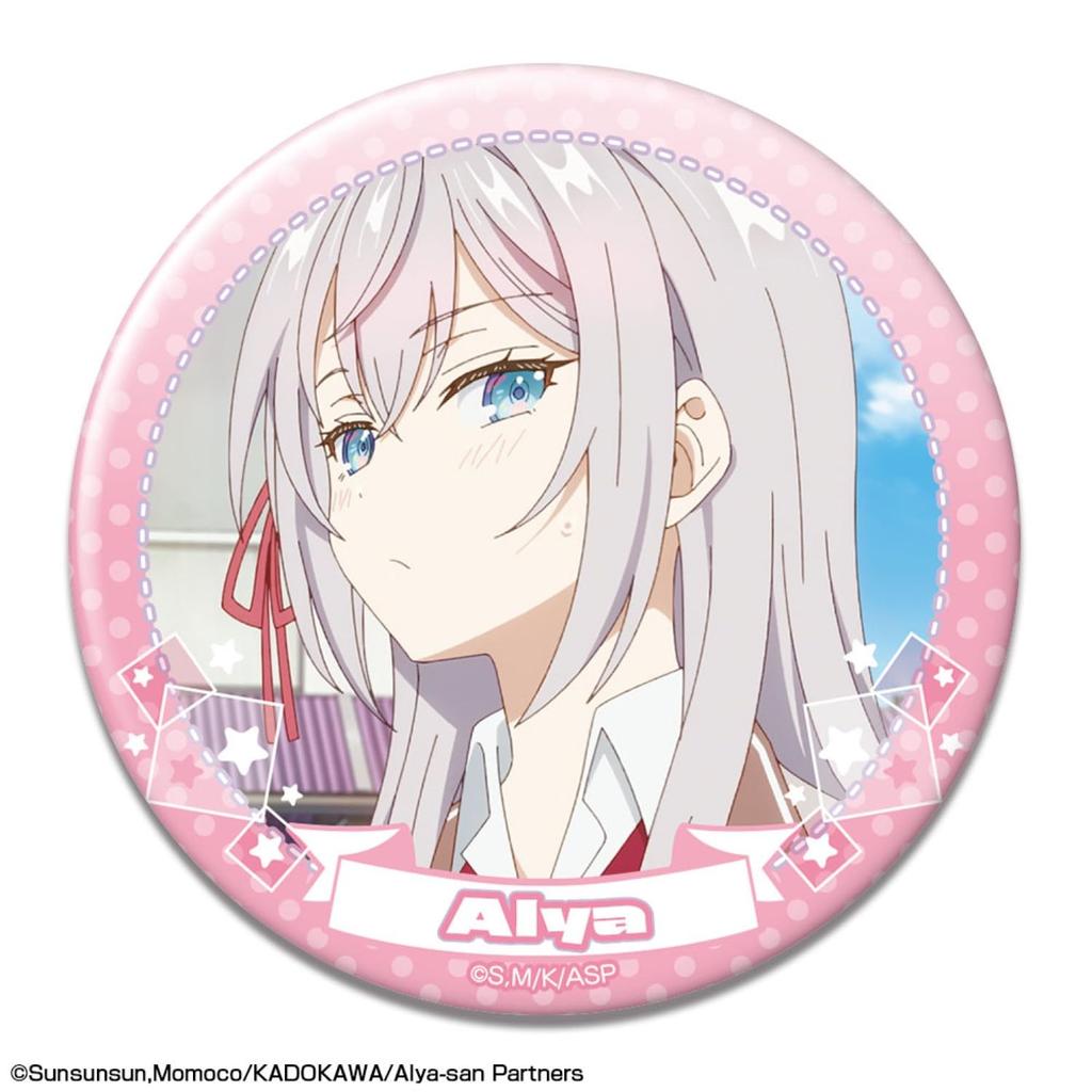 TV Anime the Girl Next Door Who Sometimes Whispers in Can Badge Alya C "Alya-san, Russian" KBAN-R004-m03