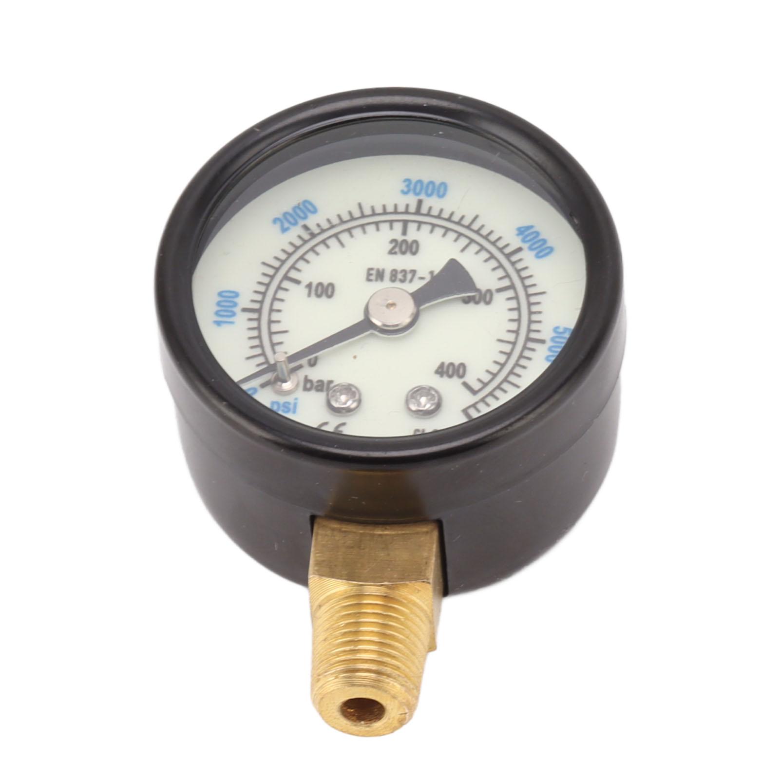 

6000psi Dual Scale Pressure Gauge 1 8 Npt Connection Pressure Gauge Suitable For CO2 Aerated Bottle