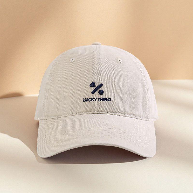 

Classic Thing Lucky Letter Embroidery Baseball Cap For Casual Protection Sun бежевий