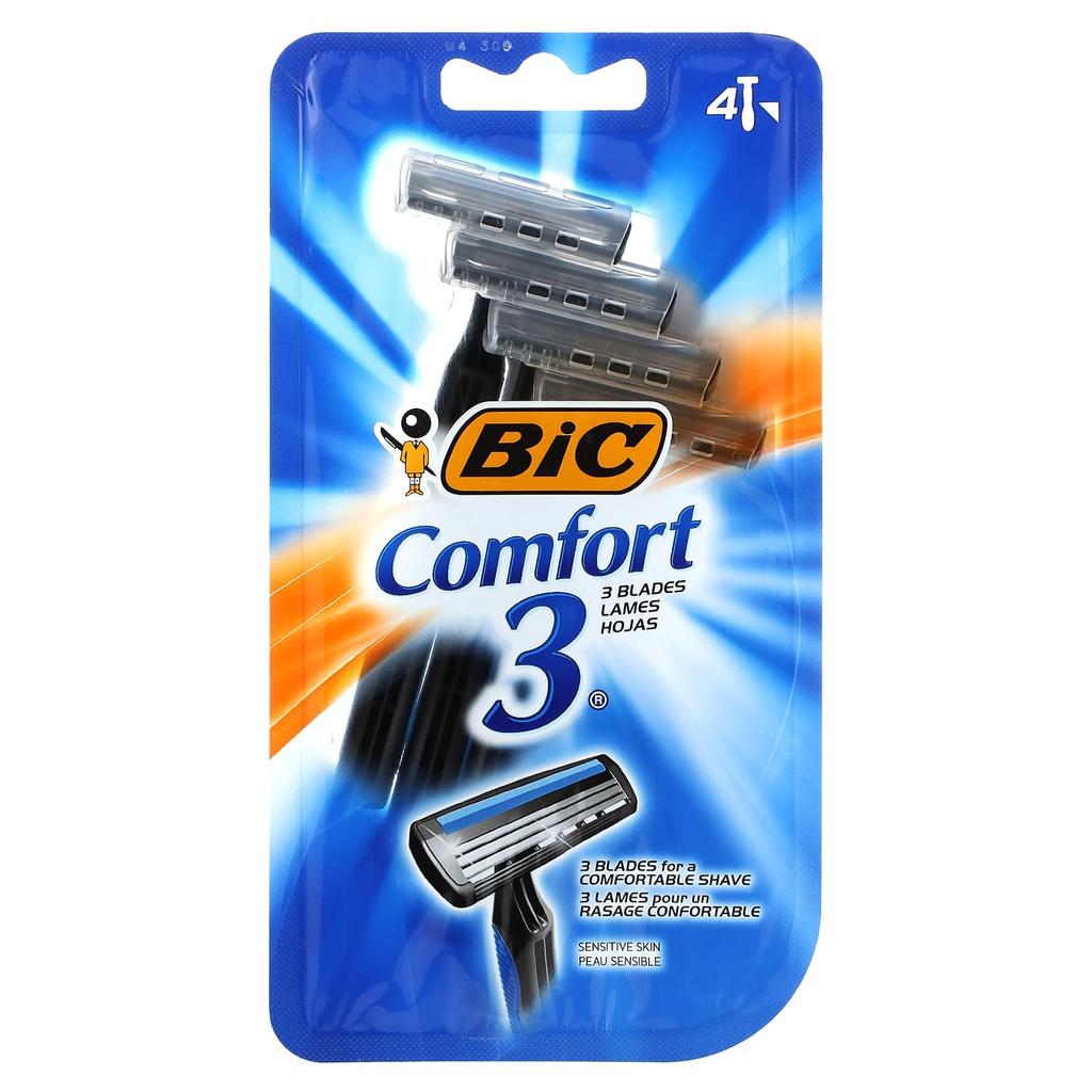 BIC, Comfort 3, tek kullanımlık tıraş bıçağı, 4 tıraş bıçağı