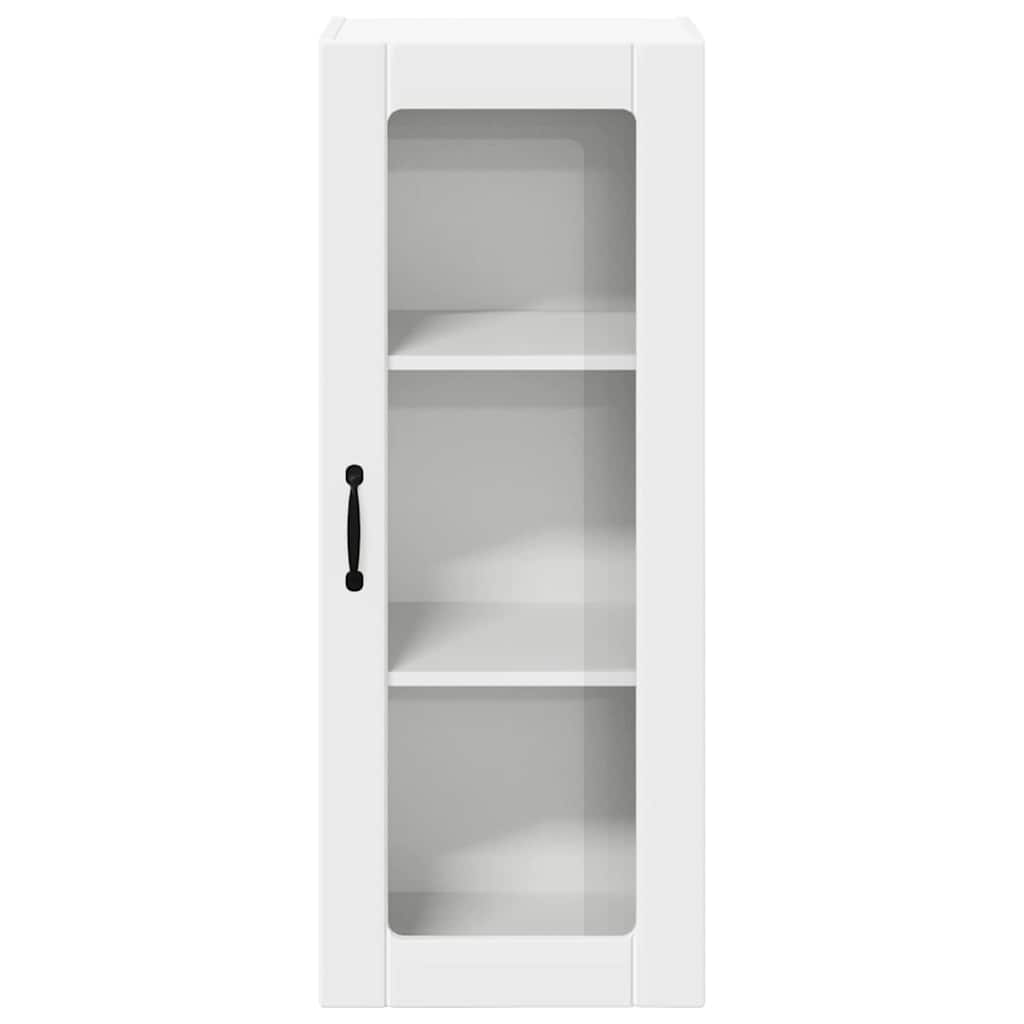 Wall Mounted Glass Cabinet LUCCA White 40 X 31 X 100 Cm Particleboard