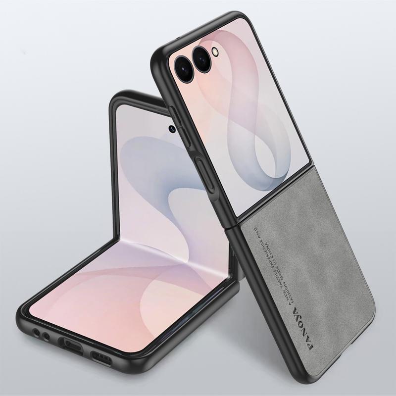For Samsung Z Flip 8 7 6 5 4 3 Phone Case Matte Suede Leather Silicone Bumper Shockproof Protection Cover For Samsung Z Flip8