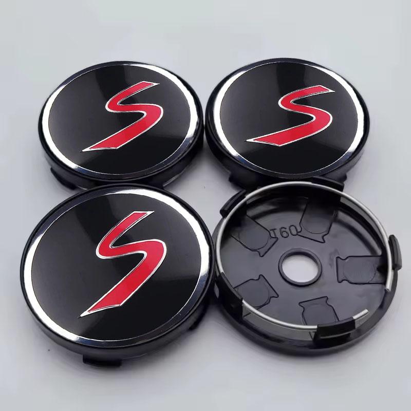 4pcs 56/60mm Car Wheel Hub Cap Tire Rims Center Cover Hubcaps Sticker For Mini Cooper S R56 R50 R53 F56 F55 R60 Accessories