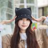 Autumn And Winter Landlord Hat Men'S And Women'S Little Devil Ears Pullover Hat Ruffian Handsome Rivet Sweet Cool Wind Street Melon Hat