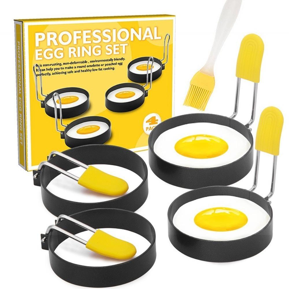 2/4pcs Omelette Fried Egg Shaper Stainless Steel Egg Rings Portable Frying Eggs Cooker  Home