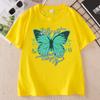 Funny Butterfly Tshirt Casual Short Sleeve Cotton Printed TShirt Unisex Casual Crew Neck Short Sleeve T Shirt Streetwear