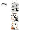 Layered Hanging Seasonal Ornament Halloween Wooden BOO Sign Creative Letter Pendants Vintage Ghost Pumpkin Black Cat