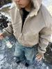 Men's Winter Mountain Eagle Cotton Padded Jacket with Imitation Rabbit Fur and Shark Gill Design.