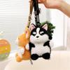 Dog Plush Toy Pendant Teddy Husky Corgi Schnauzer Plushie Keychain Kawaii Bag Key Ring Cute Puppy Dolls Car Decor Christmas Gift