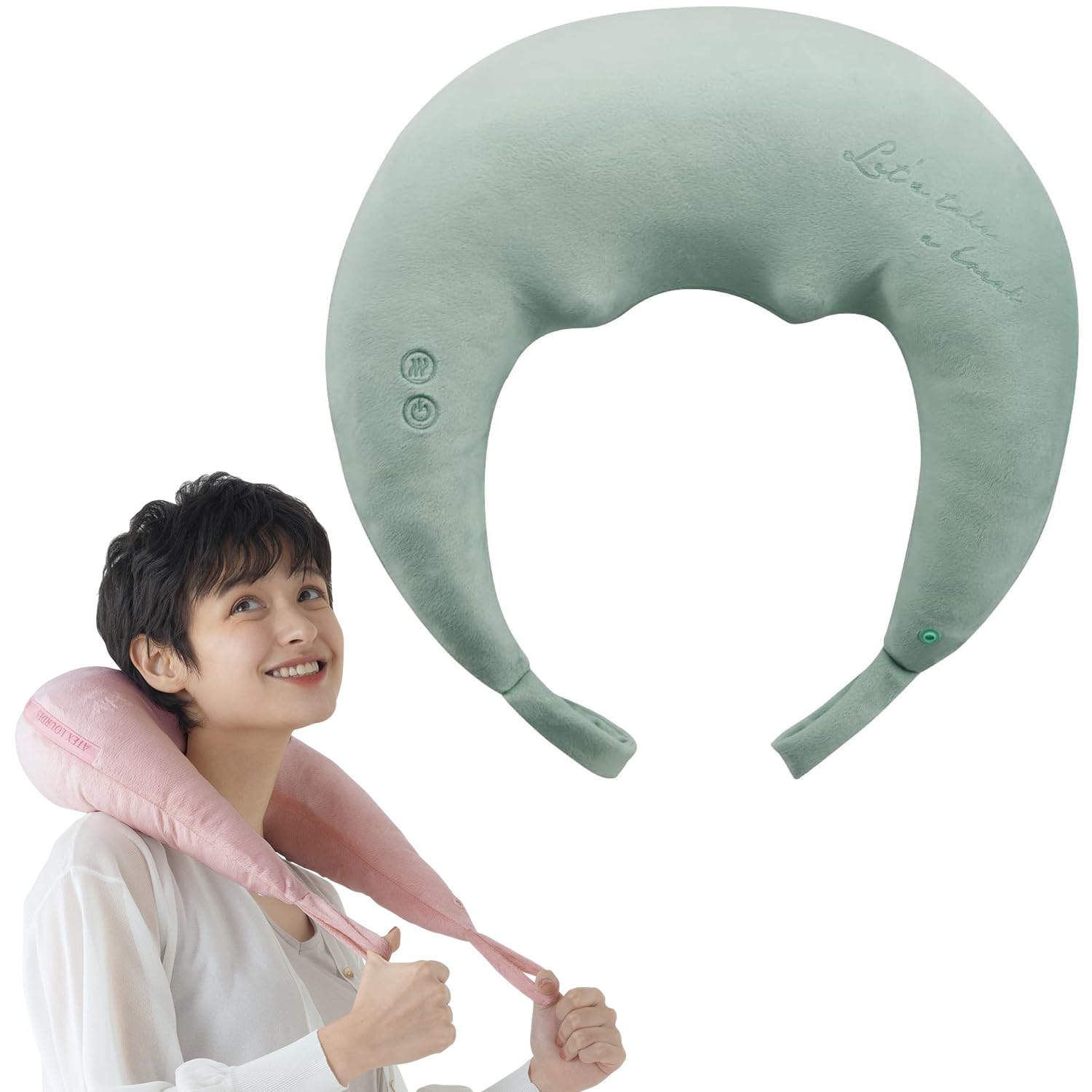 

Массажер для шеи ATEX Lourdes, Подушка для горячего массажа шеи, Зеленый, AX-HP392gn (Включает подарок)