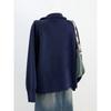 Sweater Jacket Ladies's Fall and Winter Solid Color Stand-up Collar Zipper Knitted Cardigan Top