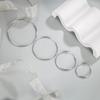 Genuine 925 Sterling Silver Women's New Jewelry Fashion Round Hoop Earrings