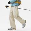 Spring Autumn Elastic Waist Waterproof Cargo Pants Male Loose Casual Solid All-match Straight Trousers Men