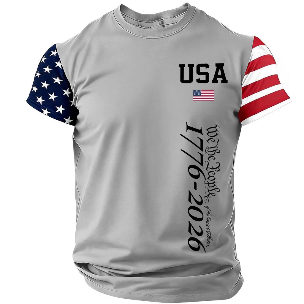 Men's Casual Round Neck Lightweight Breathable Short-Sleeve Top