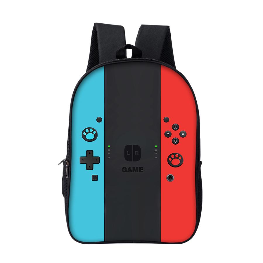 16,5-inch Gaming Console Rugzak met Koptelefoonaansluiting voor Jongens/Meisjes Beste Cadeaus 2D Platte Cartoon Schooltas voor Kinderen Boekentas