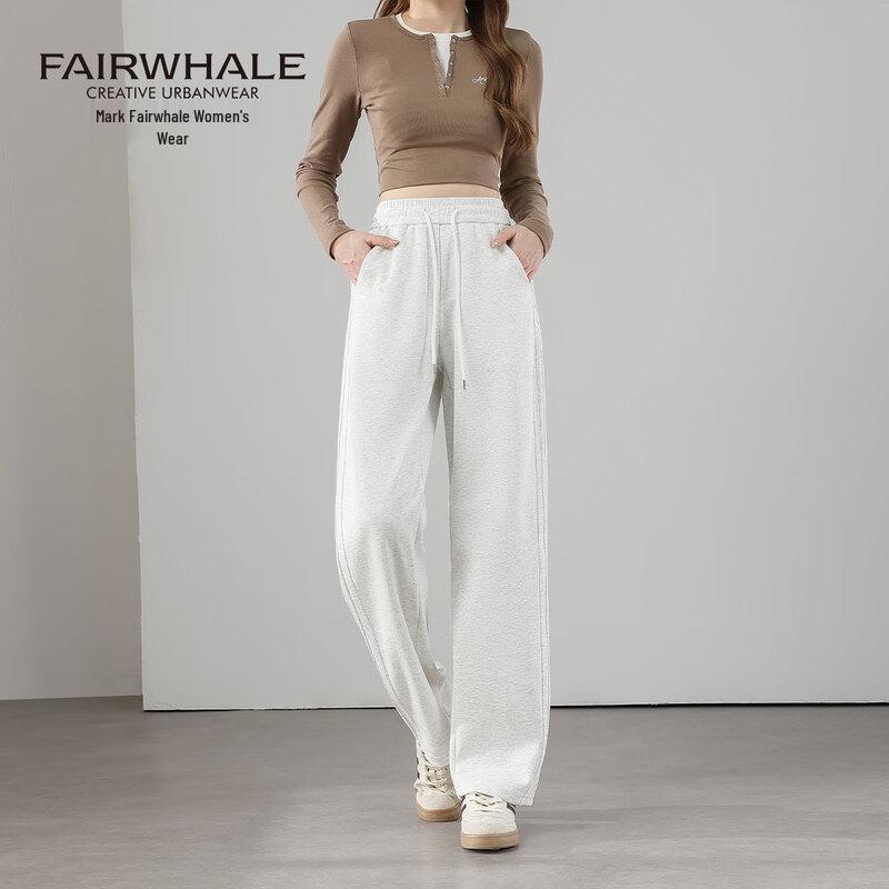 Mark Fairwhale Women's Striped High-Waist Casual Pants