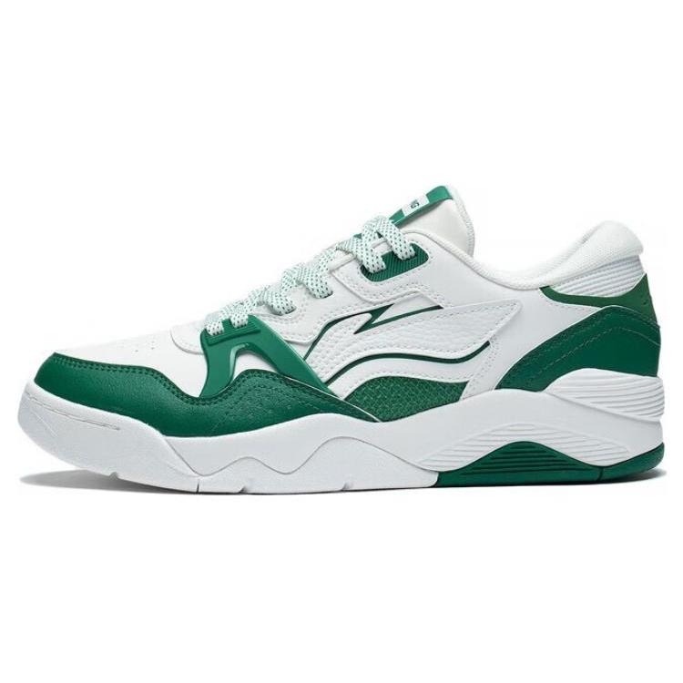 

LiNing Basketball Culture OG 90 Durable Breathable Low Top Vintage Basketball Shoes White Green 41
