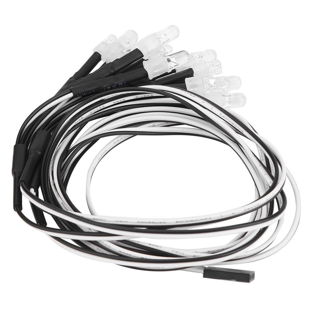 12PCS 5mm3mm Headlights and Taillights LED Lights RC Model Drift Car Accessory