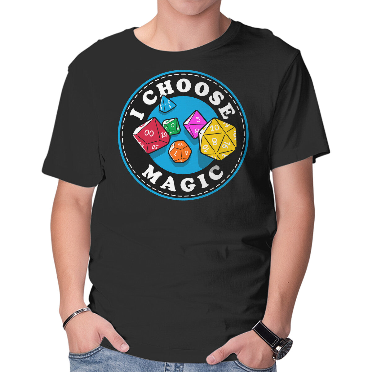 Unisex Crew Neck T-Shirt I Choose Magic Graphic Short Sleeve Casual Tee XXXXL