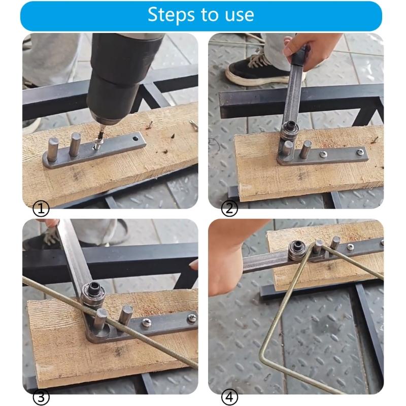 High Carbon Steel Manual Metal Rod Bender For U Shape Right Angle Bending Smooth Operation Low Noise DIYer Craft Tool