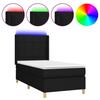 Maison Exclusive - Sommier à lattes de lit matelas et LED Noir 80x200cm Tissu