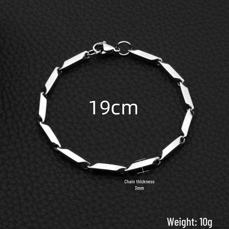 Rhombus Titanium Steel Bracelet - Trendy & Versatile Hip Hop Jewelry for Men & Women, Fade-Resistant.