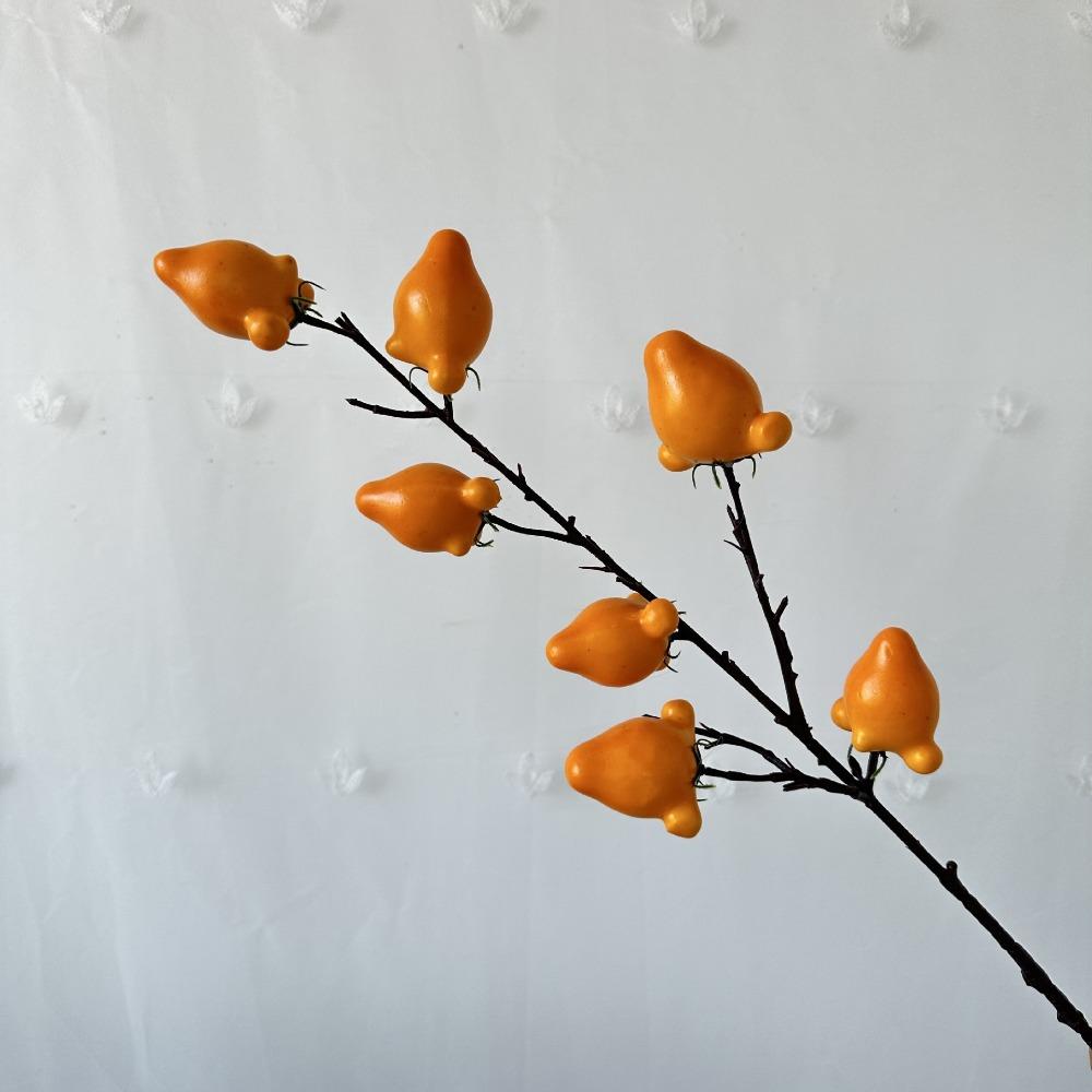 

7 Fruit Simulation Peaches Realistic Plastic Fruit Ornaments Fake Plants Birthday Decor Golden Fruit