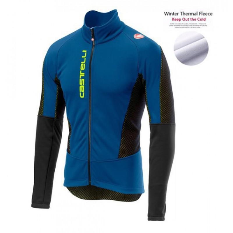Fleece Thermal Cycling Jersey Winter Road Mountain Biking Unisex Warm Long Sleeve Bike Top