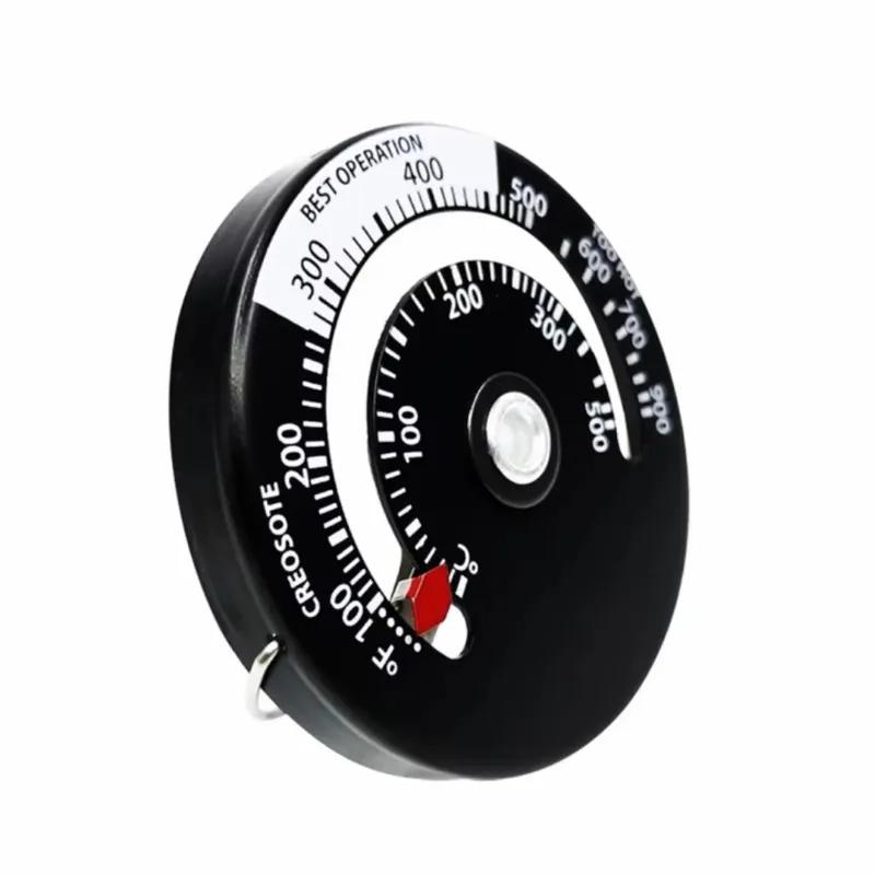 Magnetic Wood Stove Heater Thermometer Fireplace Fan Stove with Probe Household Sensitivity Barbecue Oven Kitchen Tool