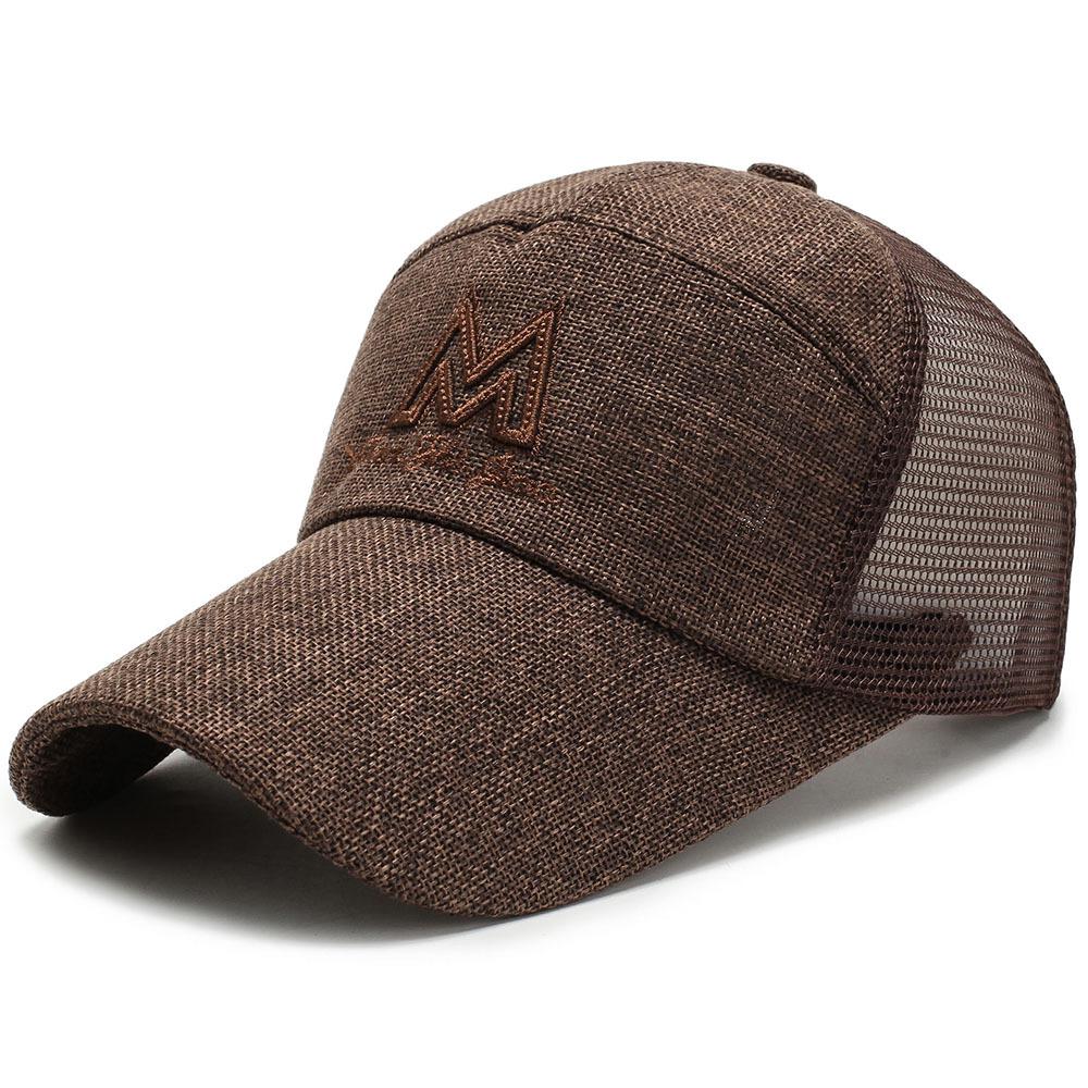 

Весенняя и летняя бейсбольная кепка для мужчин и женщин, сетчатая пряжа, шляпа от солнца, уличная солнцезащитная кепка для отдыха коричневый