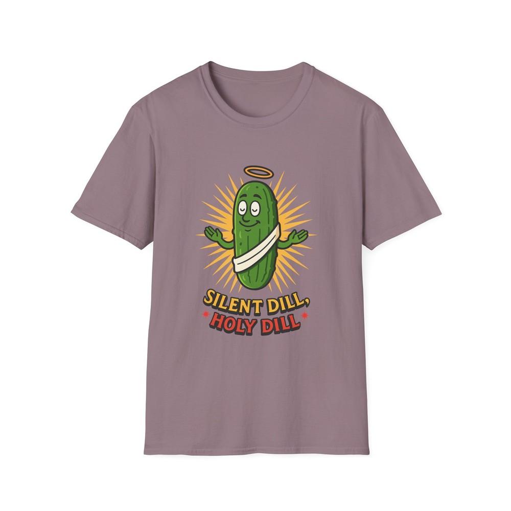 

Unisex Softstyle T-Shirt Pickle Angel Funny Christmas Holiday Halo S