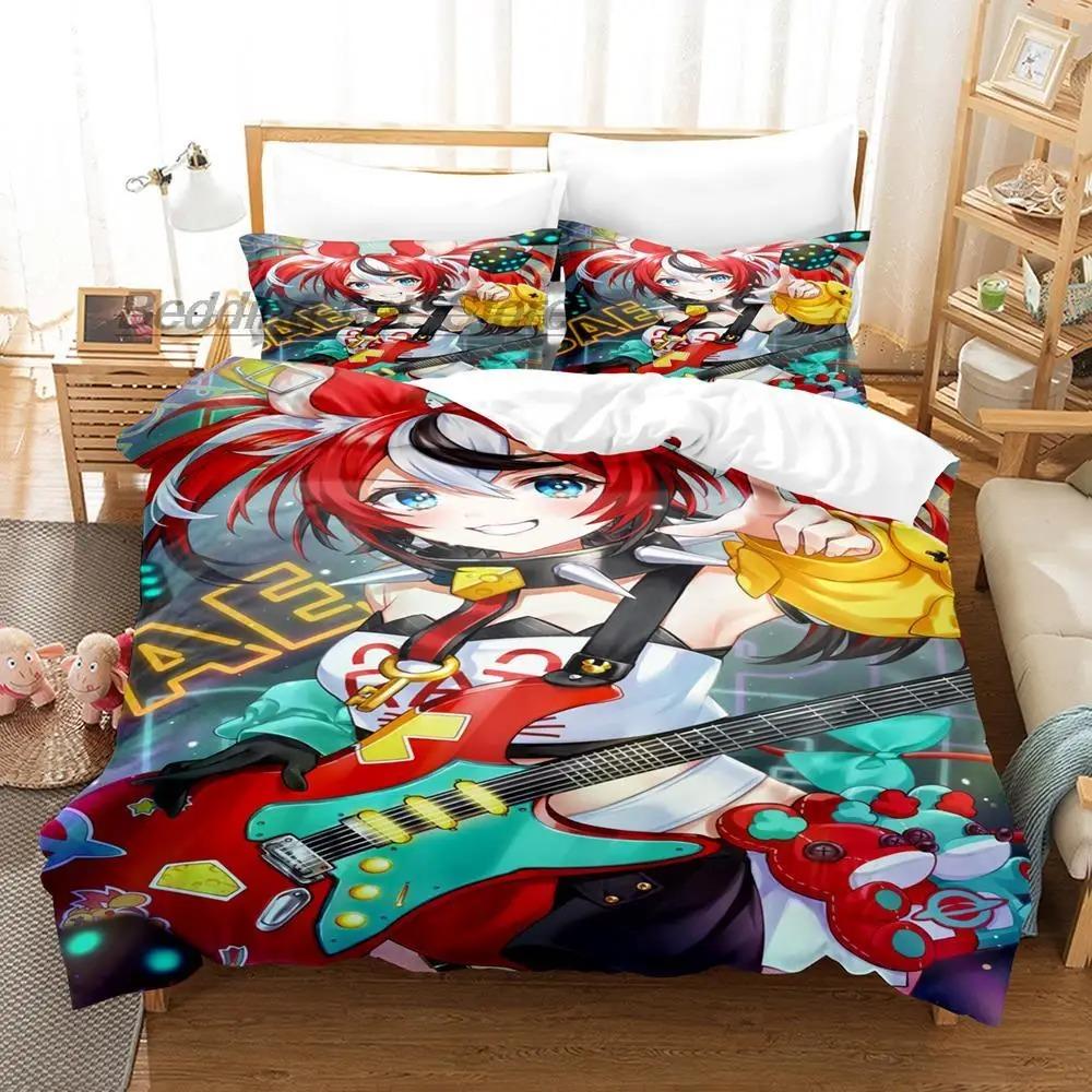 Comfortable Anime Print Bedding Set With Duvet Cover And Pillowcases Single Twin Full Queen King Sizes For All Ages