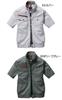 BURTLE Aircraft Fan-Equipped Workwear, Short Sleeve Blouson (Clothing Only), AC7146, Size 3L, 59 Olive Gray