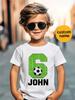 Personalized Custom Name Football 1-12 Birthday T Shirt for Boy Party T-Shirt Kids Tshirt Baby Footballs Clothes Tops Tees