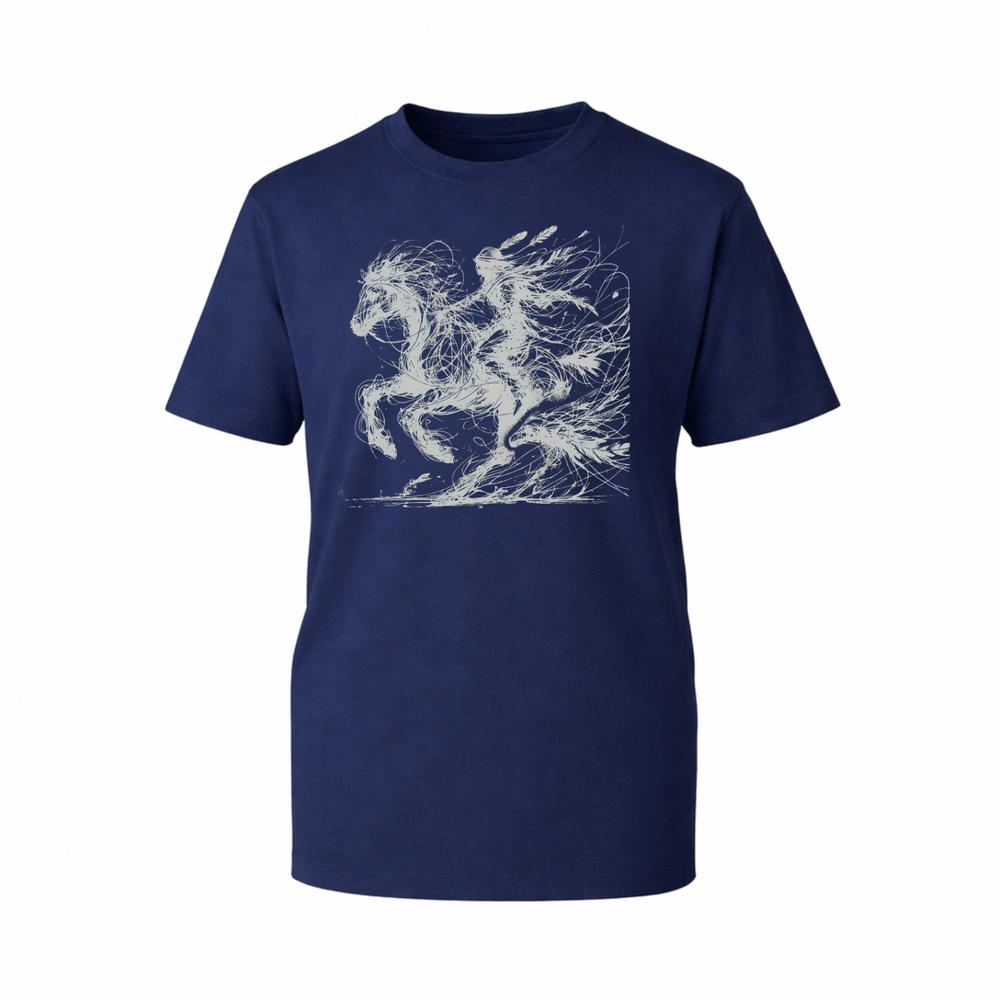 Celestial Horse Rider Graphic TShirt Fantasy Horse Rider Novelty Gift TTop S